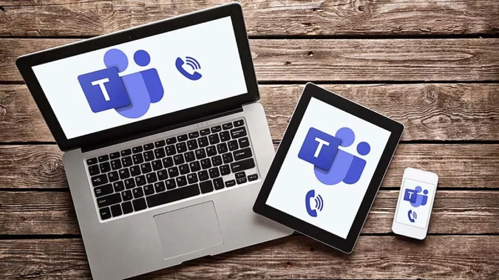 Image showing Microsoft Teams on a variety of devices.