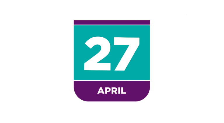 IMage showing the date of tday's post - 27 Aril