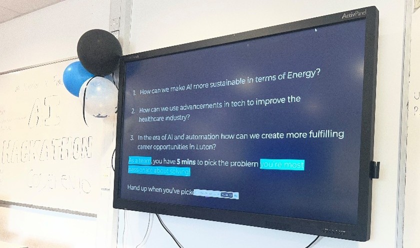 Photo of screen from event