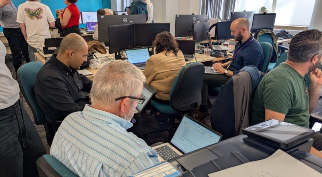 Image of one of two DDaT Luton teams, working on AI agent solutions.